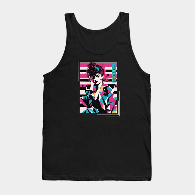 1985 | 1980s Aesthetic | 80s Nostalgia Fan | Neon Colors Tank Top by JENXTEES